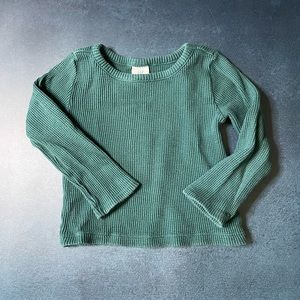 Gap long sleeve waffle knit shirt 18-24mo